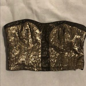 Gold sparkle bustier